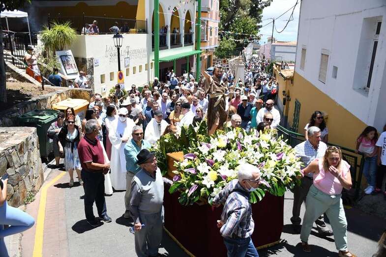 Procesión religiosa de este viernes en Tenteniguada/TA.